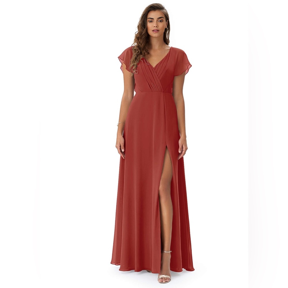 Azazie Rylee Dress in Terracotta